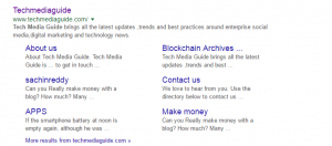 example for sitelinks rich snippets