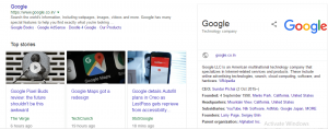 example for knowledge graph rich snippet