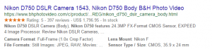 example for product rich snippets