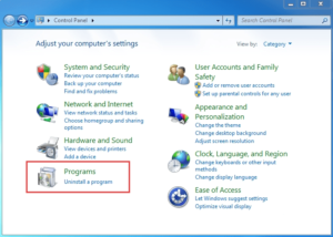 removing variancetv through control panel